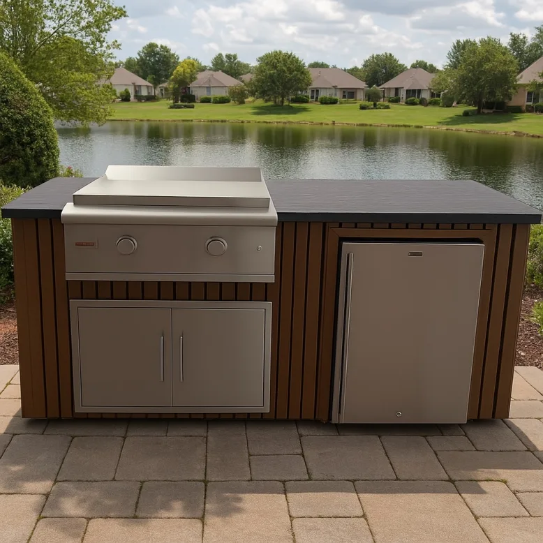 Signature outdoor kitchen island by Oasis Outdoor Living, project photo 3