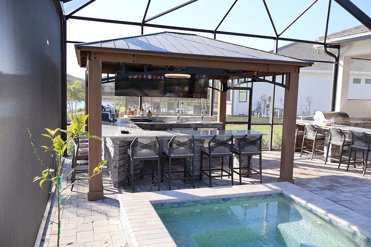 Cabana and pergola structure by Oasis Outdoor Living, project photo 7