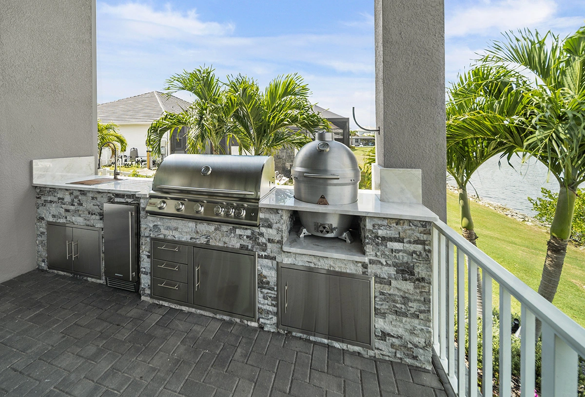Built-in outdoor grill by Oasis Outdoor Living