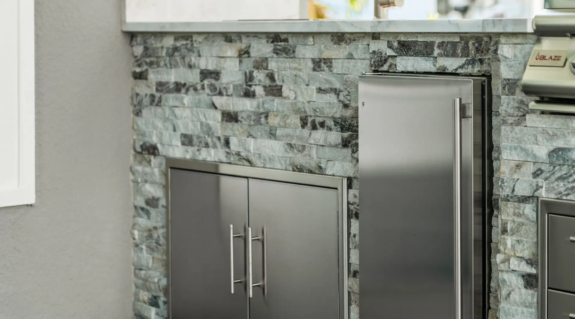 Outdoor refrigeration unit by Oasis Outdoor Living