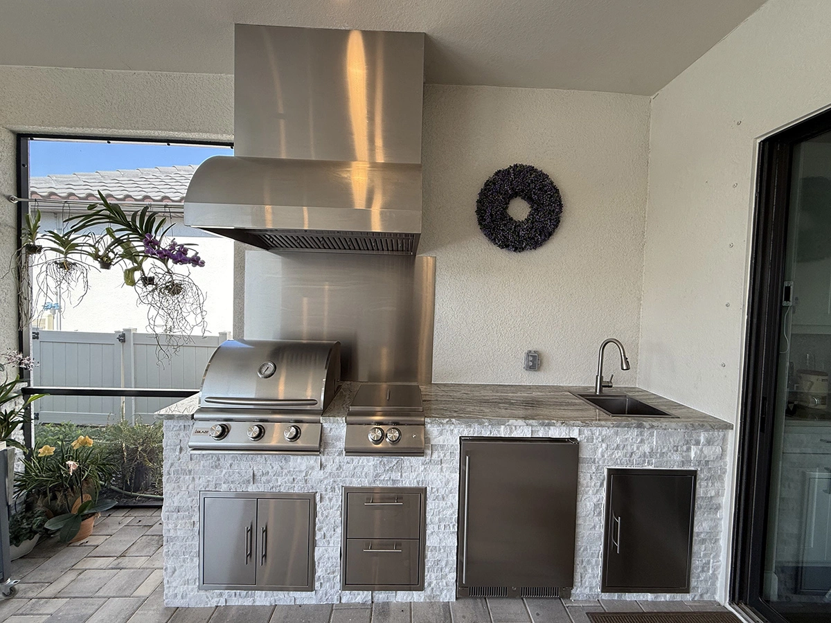 Signature outdoor kitchen island by Oasis Outdoor Living